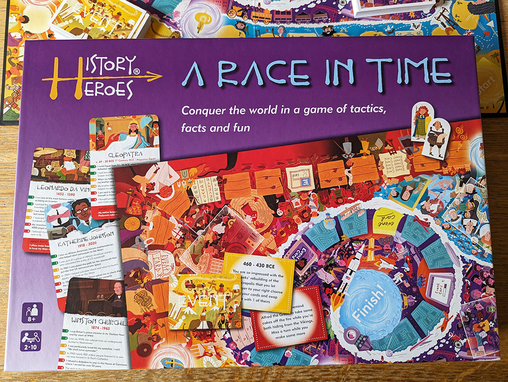 A Race in Time History Heroes board game