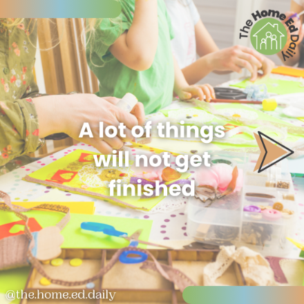 Unfinished homeschool projects