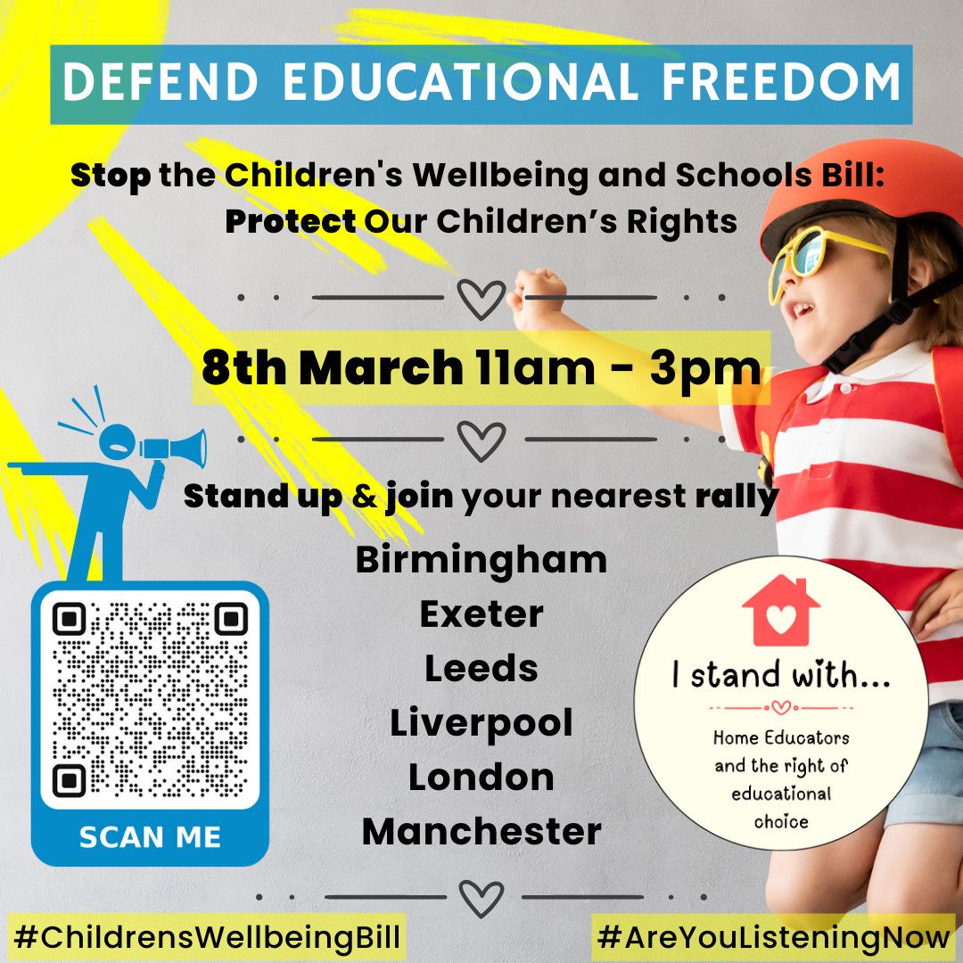 Stop the Children's Wellbeing and Schools Bill Rallies: Protect Our Children’s Rights